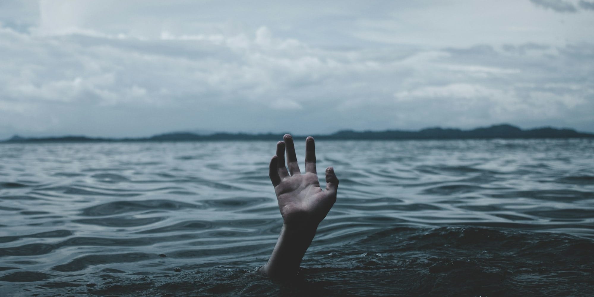 a person drowns underwater